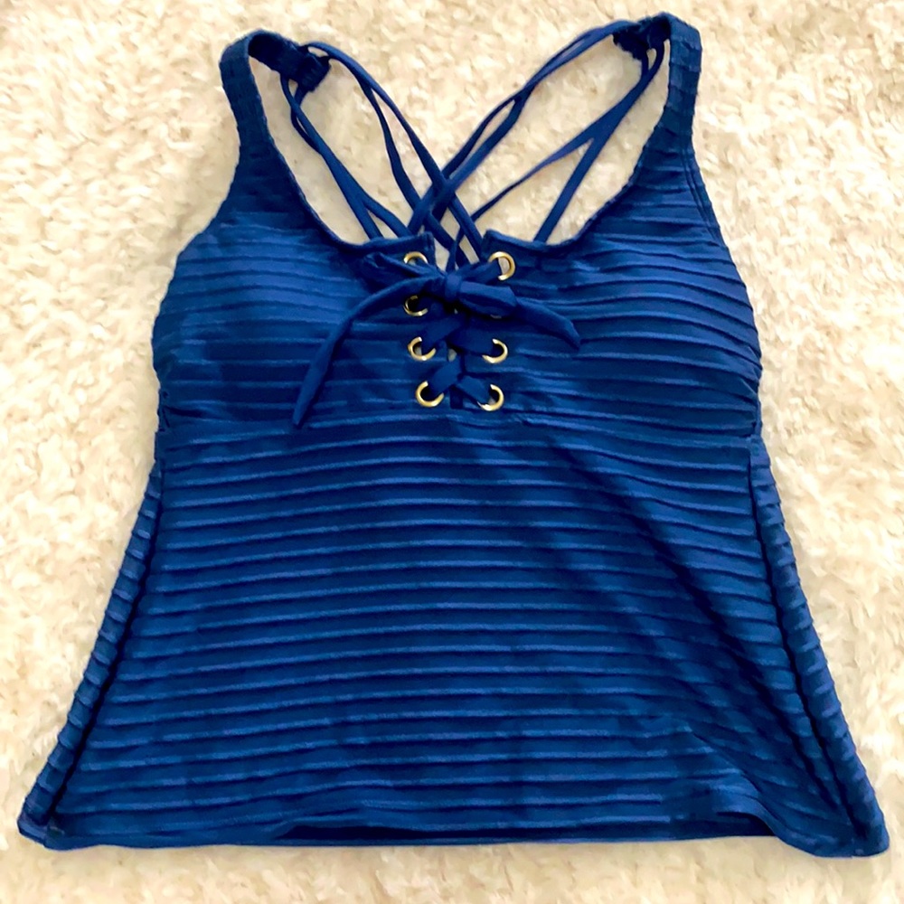 🍎Women’s Time and Tru Blue Tankini ~ cute ~ size S 3/25 🍎